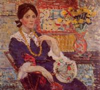 Prendergast, Maurice Brazil - Le Rouge, Portrait of Miss Edith King